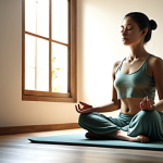 A serene individual meditating in a quiet space, symbolizing inner reflection and identifying core values. Focus on peaceful colors and natural lighting.