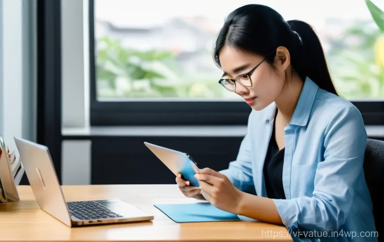 가치 기반 우선순위화의 도구와 소프트웨어 - **Prompt:** A young Vietnamese professional, looking initially overwhelmed and stressed amidst a whi...