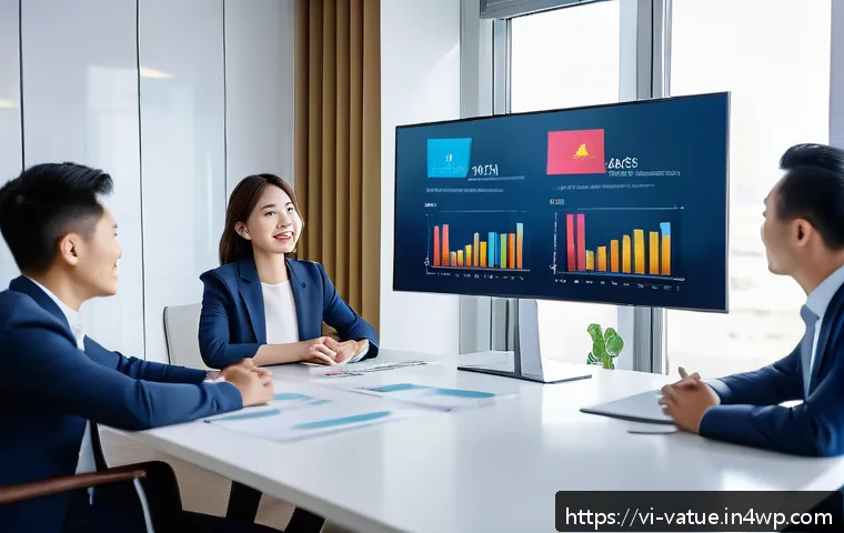 가치 기반 우선순위화와 신속한 의사결정 - A modern Vietnamese business meeting scene in a sleek office, diverse professionals in smart casual ...